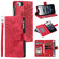 iPhone 16e / 17e Multi-Card Totem Zipper Leather Phone Case - Red