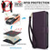 iPhone 16e / 17e Multi-Card Wallet RFID Leather Phone Case - Dark Purple