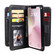 iPhone 16e / 17e Multi-Function Wallet 10 Card Slots Leather Phone Case - Black