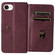iPhone 16e / 17e Multi-Function Wallet 10 Card Slots Leather Phone Case - Claret