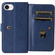 iPhone 16e / 17e Multi-Function Wallet 10 Card Slots Leather Phone Case - Dark Blue