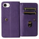 iPhone 16e / 17e Multi-Function Wallet 10 Card Slots Leather Phone Case - Violet