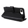 iPhone 16e / 17e Multifunctional 6-Card Slots Leather Phone Case with Wrist Strap - Black