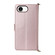 iPhone 16e / 17e Multifunctional 6-Card Slots Leather Phone Case with Wrist Strap - Pink