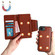 iPhone 16e / 17e Multifunctional 7-Cards Wallet Leather Phone Case - Brown