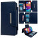 iPhone 16e / 17e Multifunctional 7-Cards Wallet Leather Phone Case - Royal Blue