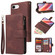 iPhone 16e / 17e Multifunctional Multi-Card Wallet Phone Leather Case - Coffee