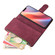 iPhone 16e / 17e Multifunctional Multi-Card Wallet Phone Leather Case - Wine Red