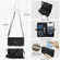 iPhone 16e / 17e Multifunctional Wallet Detachable Leather Phone Case with Lanyard - Black