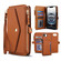 iPhone 16e / 17e Multifunctional Wallet Detachable Leather Phone Case with Lanyard - Brown
