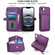 iPhone 16e / 17e Multifunctional Wallet Detachable Leather Phone Case with Lanyard - Dark Purple