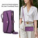 iPhone 16e / 17e Multifunctional Wallet Detachable Leather Phone Case with Lanyard - Dark Purple