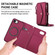 iPhone 16e / 17e Multifunctional Wallet Detachable Leather Phone Case with Lanyard - Red