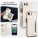 iPhone 16e / 17e Multifunctional Wallet Detachable Leather Phone Case with Lanyard - White