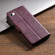 iPhone 16e / 17e N.BEKUS CSJ-P1 Solid Color Leather Phone Case - Wine Red