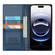 iPhone 16e / 17e N.BEKUS P3 RFID Stitching Magnetic Flip Leather Phone Case - Blue