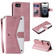 iPhone 16e / 17e Nail Skin Feel Stitching Calf Texture Leather Phone Case - Rose Gold