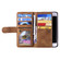 iPhone 16e / 17e Nine Card Zipper Bag Leather Phone Case with Lanyard - Brown