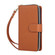 iPhone 16e / 17e Nine-card Slots Zipper Wallet Bag Leather Phone Case - Brown