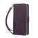 iPhone 16e / 17e Nine-card Slots Zipper Wallet Bag Leather Phone Case - Dark Purple