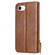 iPhone 16e / 17e Oil Skin Zipper Wallet Leather Phone Case - Brown