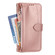 iPhone 16e / 17e Oil Skin Zipper Wallet Leather Phone Case - Rose Gold