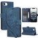 iPhone 16e / 17e Orchid Butterfly Embossed Leather Phone Case - Blue