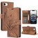 iPhone 16e / 17e Orchid Butterfly Embossed Leather Phone Case - Brown