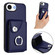 iPhone 16e / 17e Organ Card Bag Ring Holder Phone Case - Blue