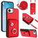 iPhone 16e / 17e Organ Card Bag Ring Holder Phone Case with Long Lanyard - Red