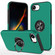 iPhone 16e / 17e PC + TPU Magnetic Phone Case with Invisible Ring Holder - Dark Green