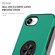 iPhone 16e / 17e PC + TPU Magnetic Phone Case with Invisible Ring Holder - Dark Green