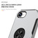 iPhone 16e / 17e PC + TPU Magnetic Phone Case with Invisible Ring Holder - Silver