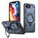 iPhone 16e / 17e PC Hybrid TPU Armor MagSafe Ring Holder Phone Case - Blue