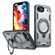 iPhone 16e / 17e PC Hybrid TPU Armor MagSafe Ring Holder Phone Case - Grey