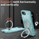 iPhone 16e / 17e PC Hybrid TPU Armor MagSafe Ring Holder Phone Case - Light Blue