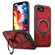 iPhone 16e / 17e PC Hybrid TPU Armor MagSafe Ring Holder Phone Case - Red