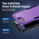 iPhone 16e / 17e Pioneer Armor Heavy Duty PC + TPU Phone Case - Purple+Black