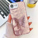 iPhone 16e / 17e Plating Glitter Texture Butterfly Holder TPU Phone Case with Lens Film - Pink Feathers