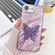 iPhone 16e / 17e Plating Glitter Texture Butterfly Holder TPU Phone Case with Lens Film - Purple Water Ripples