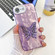iPhone 16e / 17e Plating Glitter Texture Butterfly Holder TPU Phone Case with Lens Film - Purple Wrinkles