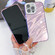 iPhone 16e / 17e Plating Glitter Texture Chain Wristband TPU Phone Case with Lens Film - Purple Feathers