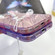 iPhone 16e / 17e Plating Glitter Texture Chain Wristband TPU Phone Case with Lens Film - White Water Ripples