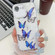 iPhone 16e / 17e Plating Texture Butterfly Wristband TPU Phone Case with Glitter Lens Film - Blue Butterflies HU3