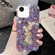 iPhone 16e / 17e Plum Blossom Handmade Diamond Inlay PC Phone Case - Purple