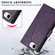 iPhone 16e / 17e PU Genuine Leather Texture Embossed Line Phone Case - Purple