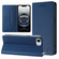 iPhone 16e / 17e RC01 Dual-Folded Magnetic Suction RFID Leather Phone Case - Dark Blue
