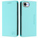 iPhone 16e / 17e RC01 Dual-Folded Magnetic Suction RFID Leather Phone Case - Mint Green