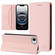 iPhone 16e / 17e RC01 Dual-Folded Magnetic Suction RFID Leather Phone Case - Pink