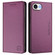 iPhone 16e / 17e RC01 Dual-Folded Magnetic Suction RFID Leather Phone Case - Violet